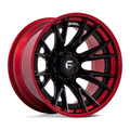 Fuel 1PC Catalyst 22x12 Matte Black with Candy Red Lip Wheel - 8x165.1 Bolt Pattern, -44 Offset, 125.10 Center Bore