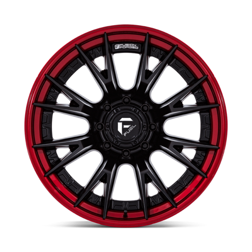 Fuel 1PC FC402 Catalyst 22x10 Matte Black with Candy Red Lip Wheel