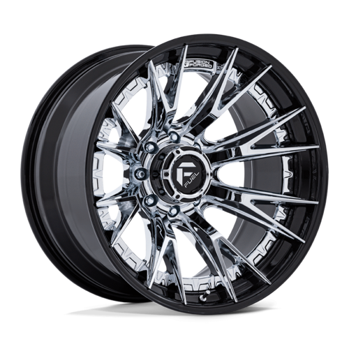 Fuel 1PC Catalyst 24x12 Wheel with Chrome and Gloss Black Lip Finish, 8x165.1 Bolt Pattern, -44 Offset