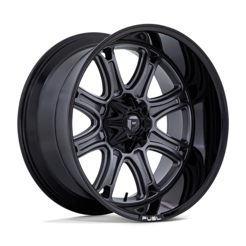 Fuel 1PC DARKSTAR 22x10 Matte Gunmetal with Black Lip Wheel for 8x170 Bolt Pattern