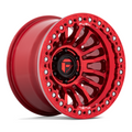 Fuel 1PC FC125 RINCON Beadlock 17x9 Wheel in Candy Red Finish with -38 Offset and 8x165.1 Bolt Pattern