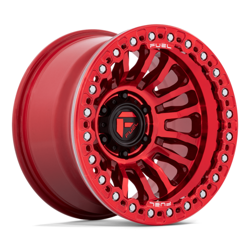 Fuel 1PC FC125 RINCON Beadlock 17x9 Wheel in Candy Red Finish with -38 Offset and 8x165.1 Bolt Pattern