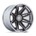 Fuel 1PC Brawl 20x10 Inch Wheel with Chrome Lip and Silver Finish - 8x170 Bolt Pattern, -18 Offset, 125.10 Center Bore