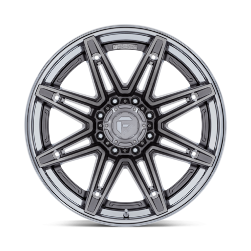 Fuel 1PC FC401 BRAWL 22x10 Wheel with Platinum Finish and Chrome Lip