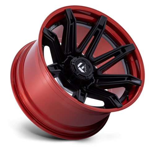 Fuel 1PC FC401 BRAWL 20x10 Matte Black with Candy Red Lip Wheel for 8x170 Bolt Pattern and -18 Offset