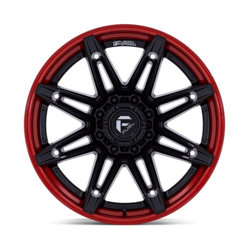 Fuel 1PC Brawl 22x10 Matte Black with Candy Red Lip Wheel for 6x135 Bolt Pattern