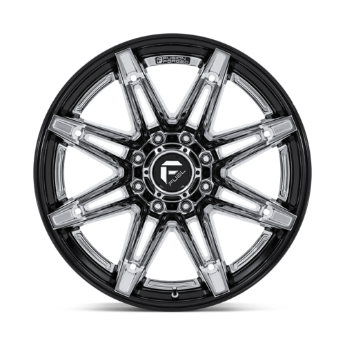 Fuel 1PC FC401 BRAWL 22x12 Chrome with Gloss Black Lip Wheel - 8x180 Bolt Pattern, -44 Offset, 124.20 Center Bore