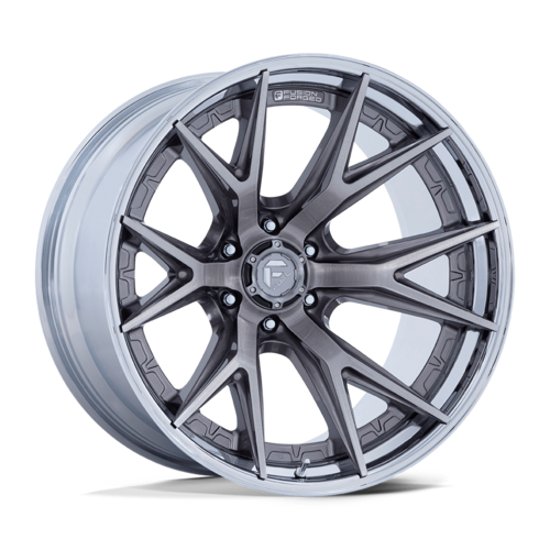 Fuel 1PC Catalyst 22x12 Platinum with Chrome Lip - 6x139.7 Bolt Pattern, -44 Offset