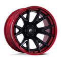 Fuel 1PC FC402 Catalyst 22x10 Matte Black with Candy Red Lip Wheel for 6x135 Bolt Pattern and -18 Offset