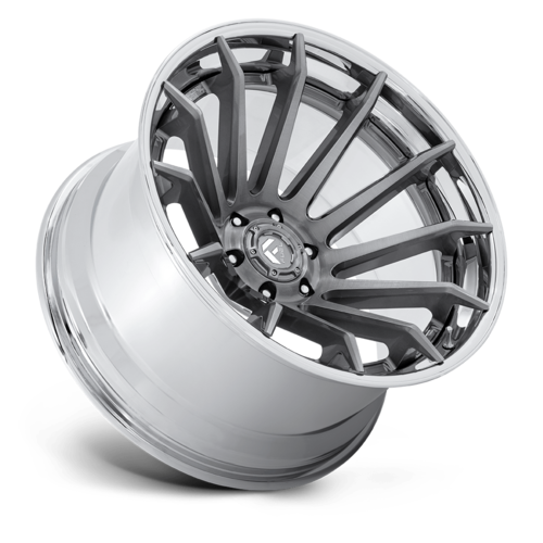 Fuel 1PC FC403 BURN 20x10 Aluminum Wheel with Chrome Lip and Gray Finish