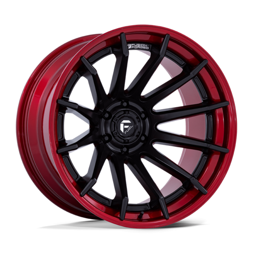 Fuel 1PC FC403 BURN 22x10 Matte Black with Candy Red Lip Wheel with 6x135 Bolt Pattern and -18 Offset