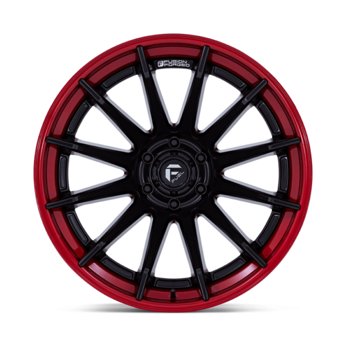 Fuel 1PC FC403 BURN 22x12 Matte Black with Candy Red Lip Wheel for 5x127 Bolt Pattern, -44mm Offset