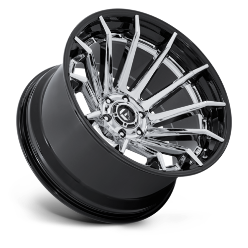 Fuel 1PC FC403 BURN 22-Inch Chrome with Gloss Black Lip Wheel - 6x139.7 Bolt Pattern, -18 Offset