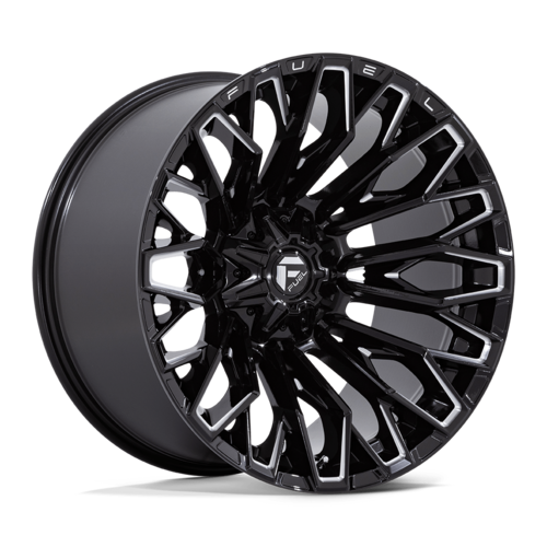 Fuel 1PC FC865 Strike 22x12 Black Gloss Milled Wheel - 8x170 Bolt Pattern, -44 Offset, 125.10 Center Bore