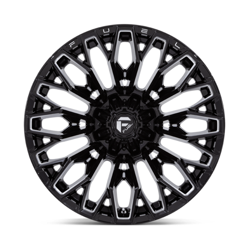 Fuel 1PC FC865 Strike 22x12 Black Gloss Milled Wheel - 8x170 Bolt Pattern, -44 Offset, 125.10 Center Bore