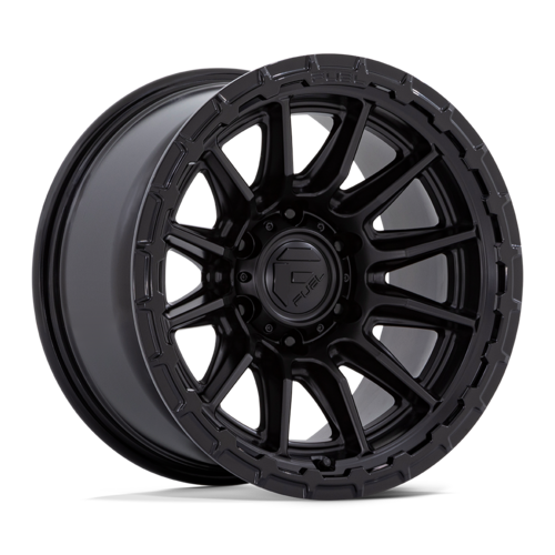 Fuel 1PC FC866 PISTON 17x9 Blackout with Gloss Black Lip - 5x127 Bolt Pattern, -12 Offset