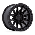 Fuel 1PC FC866 Piston 17x9 Wheel with Blackout Finish and Gloss Black Lip