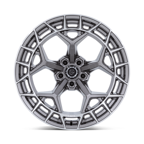 Fuel 1PC FC873 Charger 22x12 Platinum Gray Wheel with 5x127 Bolt Pattern and -44 Offset