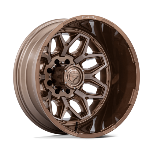 Fuel 1PC D876 Flux Dually 20x8.25 Aluminum Wheel with Bronze Finish and 8x210 Bolt Pattern