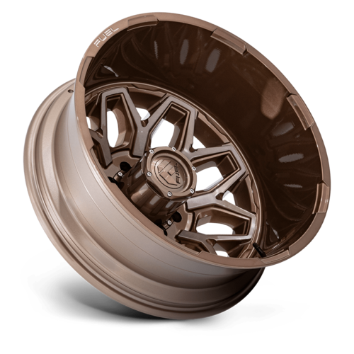 Fuel 1PC D876 Flux Dually 22x8.25 Inch Platinum Bronze Wheel with 8x165.1 Bolt Pattern and -246 Offset