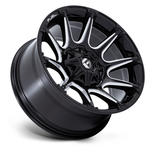 Fuel 1PC FC880 SUPER C 22x10 Inch Gloss Black Milled Wheel with 8x165.1 Bolt Pattern and +10 Offset
