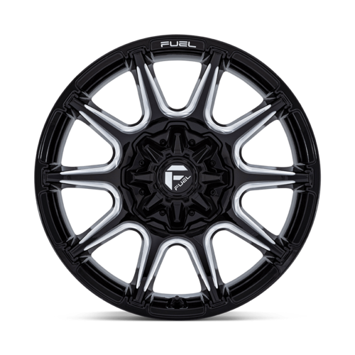 Fuel 1PC FC880 SUPER C 22x10 Wheel with Gloss Black Milled Finish and 6x135/139.7 Bolt Pattern