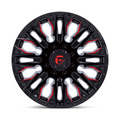 Fuel 1PC D823 Flame 20x9 Gloss Black Milled with Candy Red Wheel with 8x180 Bolt Pattern and +20 Offset