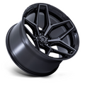 Fuel 1PC FLUX 17x9 Inch Gloss Black Brush Aluminum Wheel with 5x127 Bolt Pattern and +1 Offset