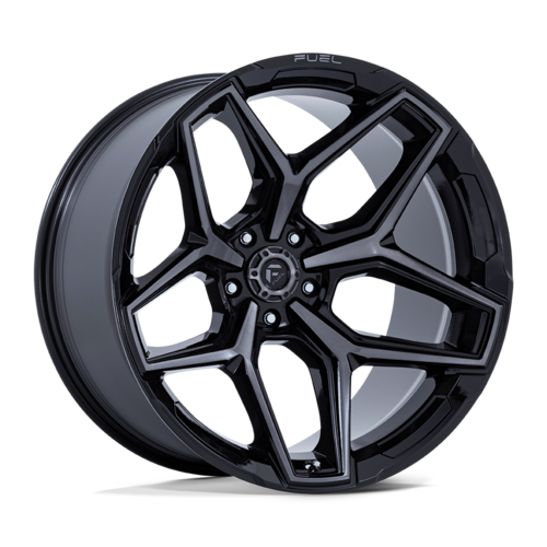 Fuel 1PC FLUX 20x10 Inch Gloss Black Brushed Face Wheel with Gray Tint - 5x127 Bolt Pattern, -18 Offset, 71.50 Center Bore