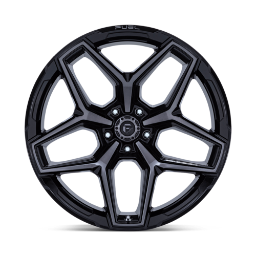 Fuel 1PC FLUX 20x10 Inch Gloss Black Brushed Face Wheel with Gray Tint - 5x127 Bolt Pattern, -18 Offset, 71.50 Center Bore