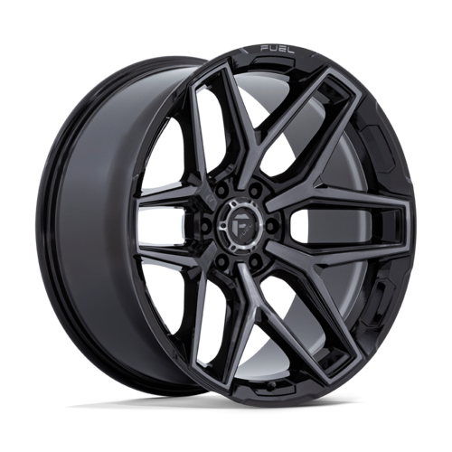 Fuel 1PC FLUX 20x9 Gloss Black Brushed Face Wheel with Gray Tint, 6x139.7 Bolt Pattern, +1 Offset