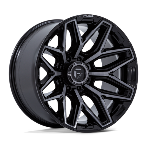 Fuel 1PC FLUX 20x9 inch Gloss Black Brushed Face Wheel with Gray Tint - 8x170 Bolt Pattern, +1 Offset, 125.10 Center Bore