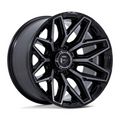 Fuel 1PC FLUX 22x12 Black Gloss Brush Wheel with -44 Offset and 8x165.1 Bolt Pattern