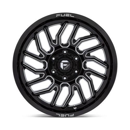 Fuel 1PC D807 Hurricane 20x9 Gloss Black Milled Alloy Wheel with 6x139.7 Bolt Pattern