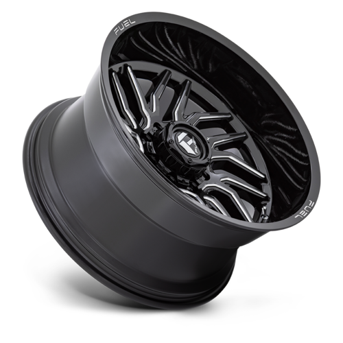 Fuel 1PC D807 Hurricane 22x12 Gloss Black Milled Wheel with -44 Offset for 5x127 Bolt Pattern