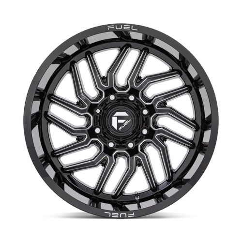 Fuel 1PC D807 Hurricane 22x12 Gloss Black Milled Wheel with -44 Offset for 5x127 Bolt Pattern