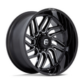 Fuel 1PC D807 Hurricane 24x12 Gloss Black Milled Off-Road Wheel with -44 Offset