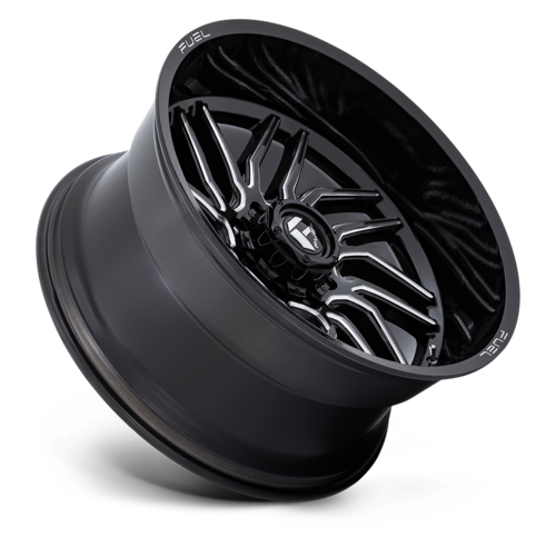 Fuel 1PC D807 Hurricane 24x12 Black Gloss Milled Off-Road Wheel with 8x170 Bolt Pattern