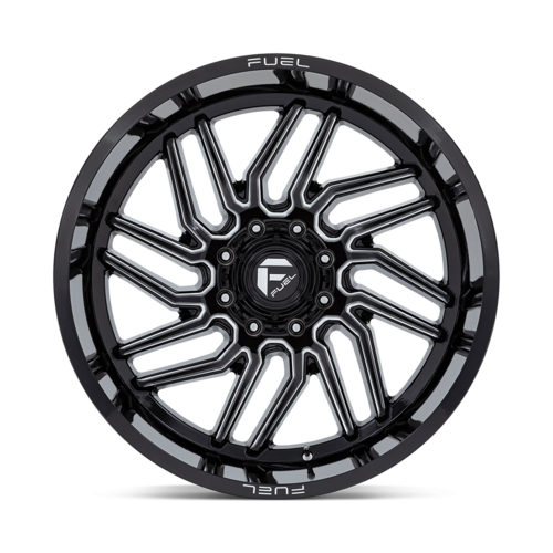 Fuel 1PC D807 Hurricane 24x12 Gloss Black Milled Off-Road Wheel with -44 Offset