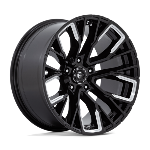 Fuel 1PC D849 REBAR 20x10 Inch Gloss Black Milled Wheel with -18 Offset and 5x139.7 Bolt Pattern