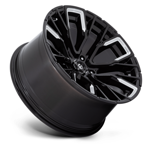 Fuel 1PC D849 REBAR 20x10 Inch Gloss Black Milled Wheel with -18 Offset and 5x139.7 Bolt Pattern