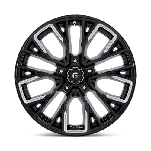 Fuel 1PC D849 REBAR 20x10 Inch Gloss Black Milled Wheel with -18 Offset and 5x139.7 Bolt Pattern