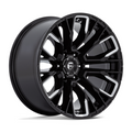 Fuel 1PC D849 REBAR 17x9 Inch Gloss Black Milled Wheel with 6x135 Bolt Pattern and 87.10mm Center Bore