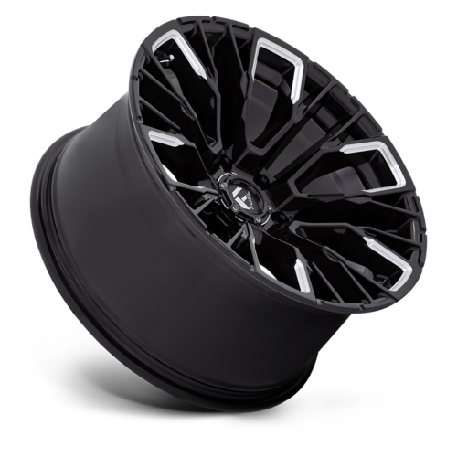 Fuel 1PC D849 REBAR 17x9 Inch Gloss Black Milled Wheel with 6x114.3 Bolt Pattern