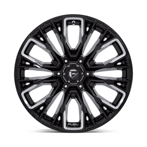 Fuel 1PC D849 Rebar 17x9 Inch Gloss Black Milled Wheel with -12 Offset and 6x139.7 Bolt Pattern
