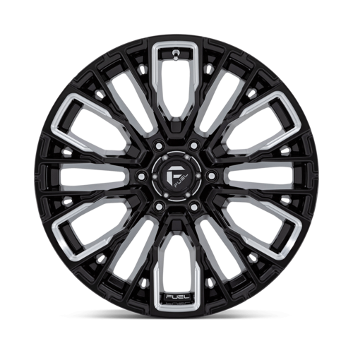 Fuel 1PC D849 Rebar 20x9 Inch Gloss Black Milled Wheel with 6x135 Bolt Pattern and 87.10 Center Bore