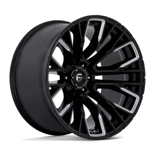 Fuel 1PC D849 REBAR 22x12 Gloss Black Milled Wheel with -44 Offset and 6x139.7 Bolt Pattern