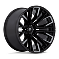 Fuel 1PC D849 REBAR 22x12 Inch Gloss Black Milled Wheel for 6x135 Bolt Pattern