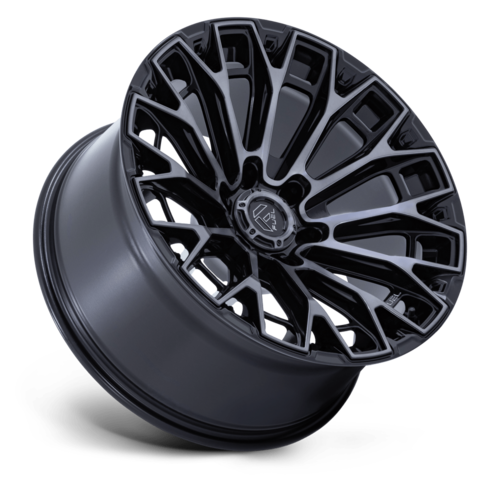 Fuel 1PC FC882 TRAX 17x9 Inch Gloss Black Machined Face Wheels with Dark Tinted Clear Finish