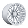 Fuel 1PC FC882 TRAX 17x9 Inch Gloss Silver Machined Face Wheel with 6x135 Bolt Pattern and +20 Offset
